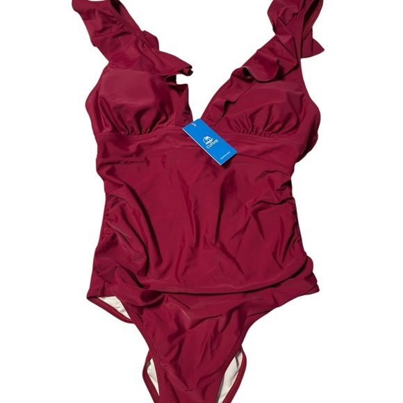 Cupshe Red Ruffled One-Piece Swimsuit - Picture 6 of 8